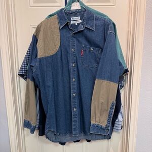 Denim Shirt with Tan Accents